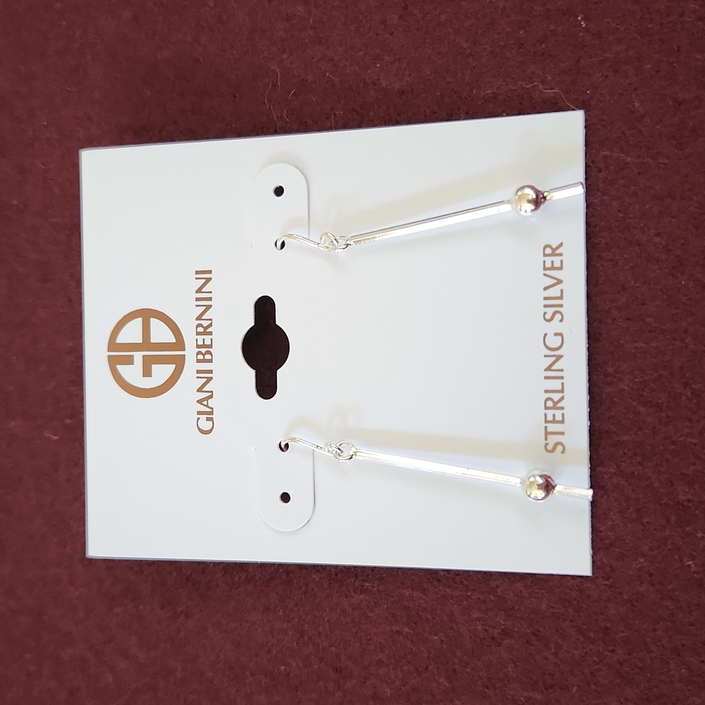 Giani Bernini Polished Ball Stick Drop Earrings in Sterling Silver